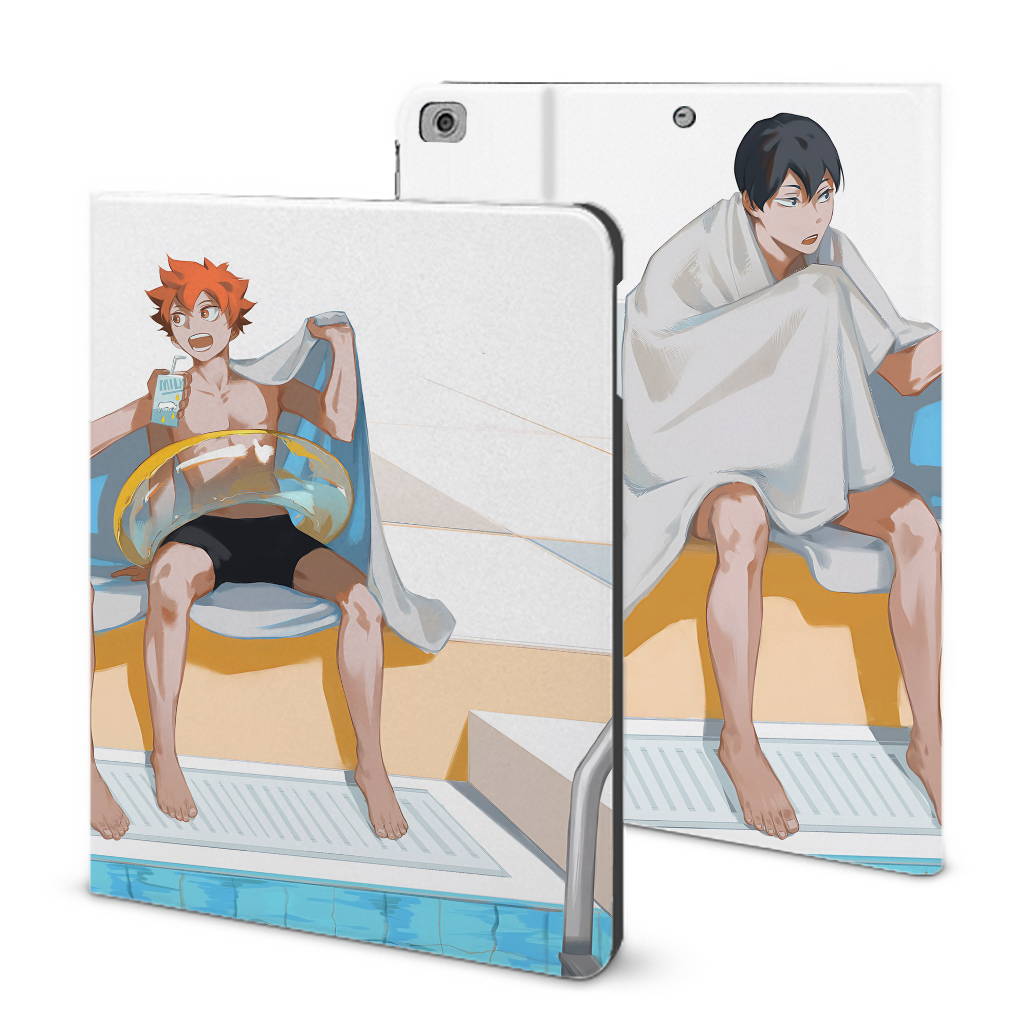 （画像用） ハイキュー!! Haikyu!! IPad ケース ブック型 PUレザー TPU 耐衝撃 軽量 薄型 ペン収納なし 全面保護 IPad 各モデル対応